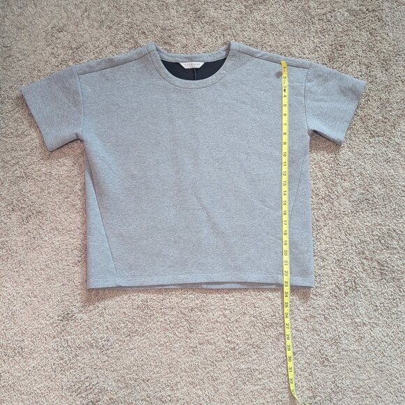 Everlane Gray City Street Short Sleeve Fleece Sweatshirt Crewneck Pullover L - Picture 9 of 12